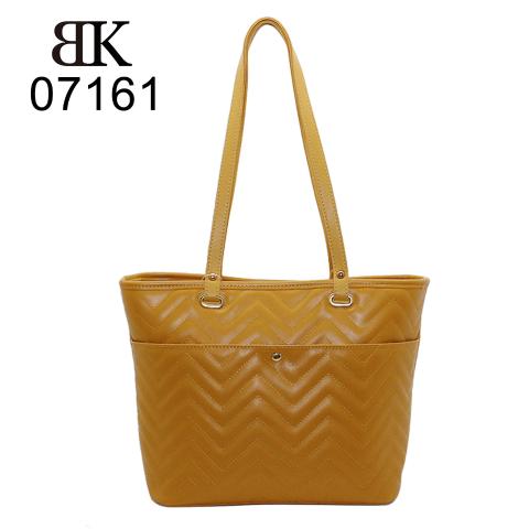 Large yellow quilted tote bags with eyelets for ladies