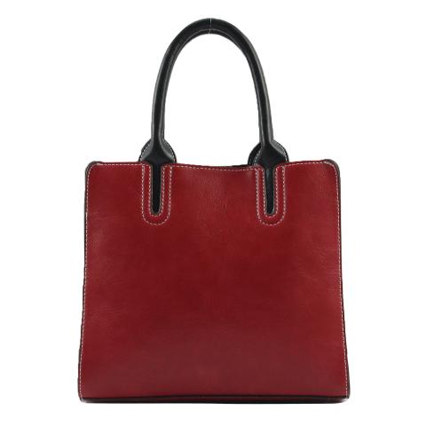 The timeless red tote bag match all of your wardrobe, double handles and detachable adjustable shoulder strap, it also come with an exterior zipper pocket to carry your make-up or little things.
