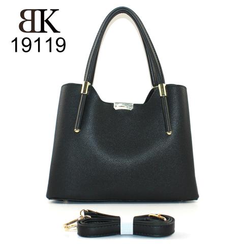 Timeless big size black purse with light gold hardware