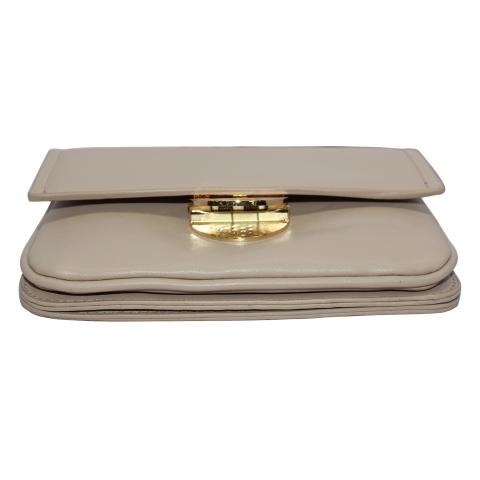 The thin cross body purse shoulder bag, glossy surface, gold hardware, light weight, portable and elegant looking . Features flap with magnetic snap closure with shoulder strap.