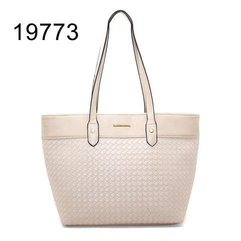 Large Top-Zip tote bags with front knited material