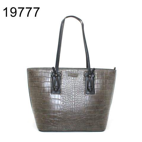 Croc-effect large shopper bag with knot detail