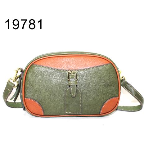 Cute green and brown camera bag with buckle detail