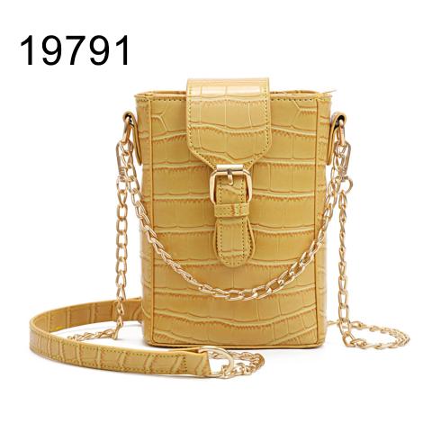Wholesale mini phone bag with Small Crocodile-Embossed Leather