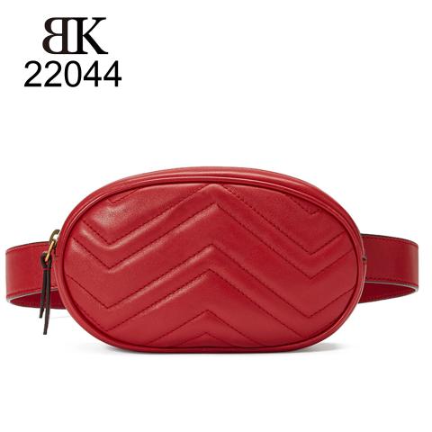 Simple red oval belt bag manufacturer